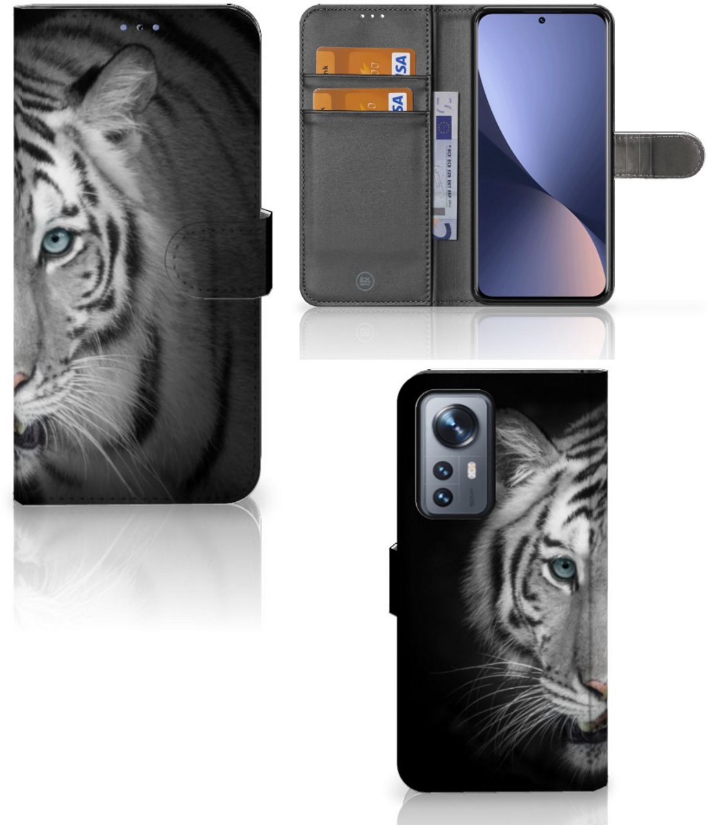 Xiaomi 12 Pro Telefoonhoesje met Pasjes Tijger