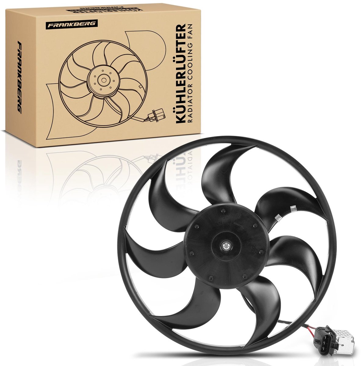Frankberg 1x Motorradiator enkele ventilator