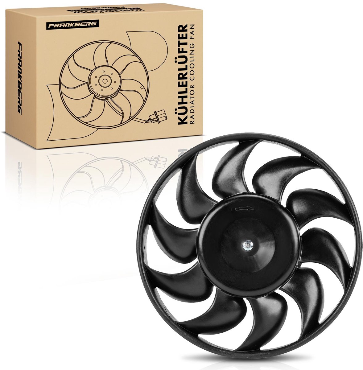 Frankberg 1x Motorradiator enkele ventilator