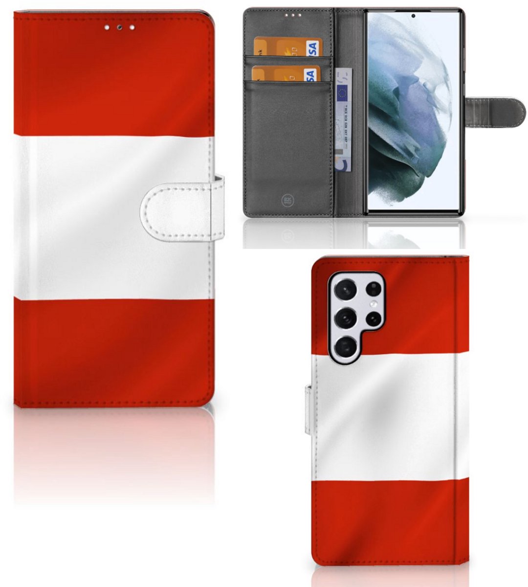 Samsung Galaxy S22 Ultra Bookstyle Case Oostenrijk