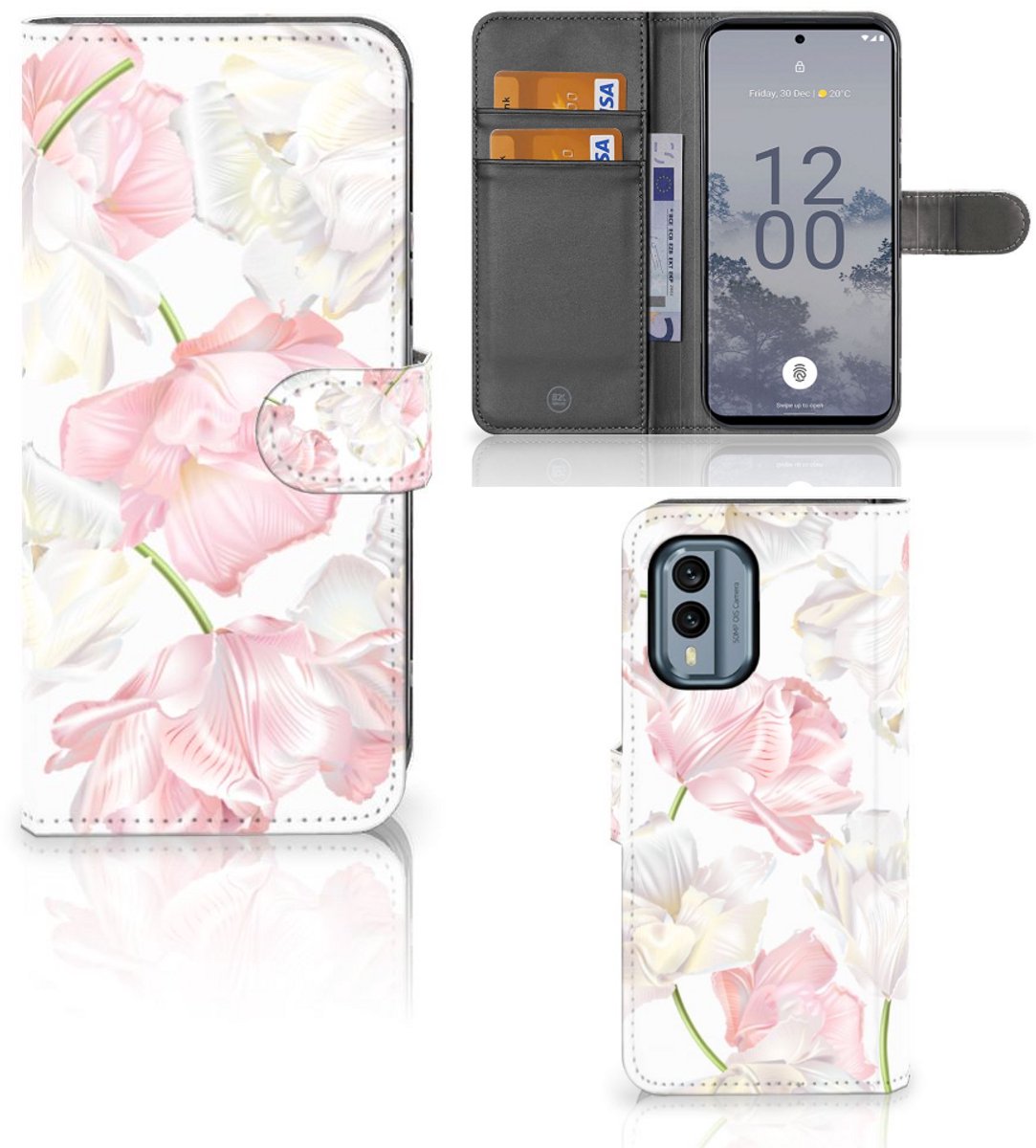 Nokia X30 Hoesje Lovely Flowers