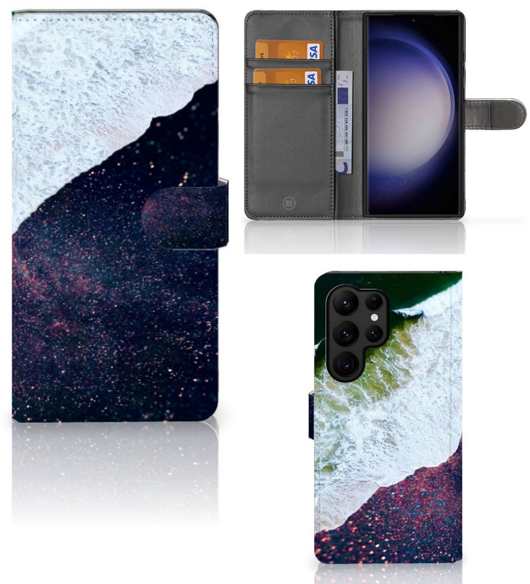 Samsung Galaxy S23 Ultra Book Case Sea in Space