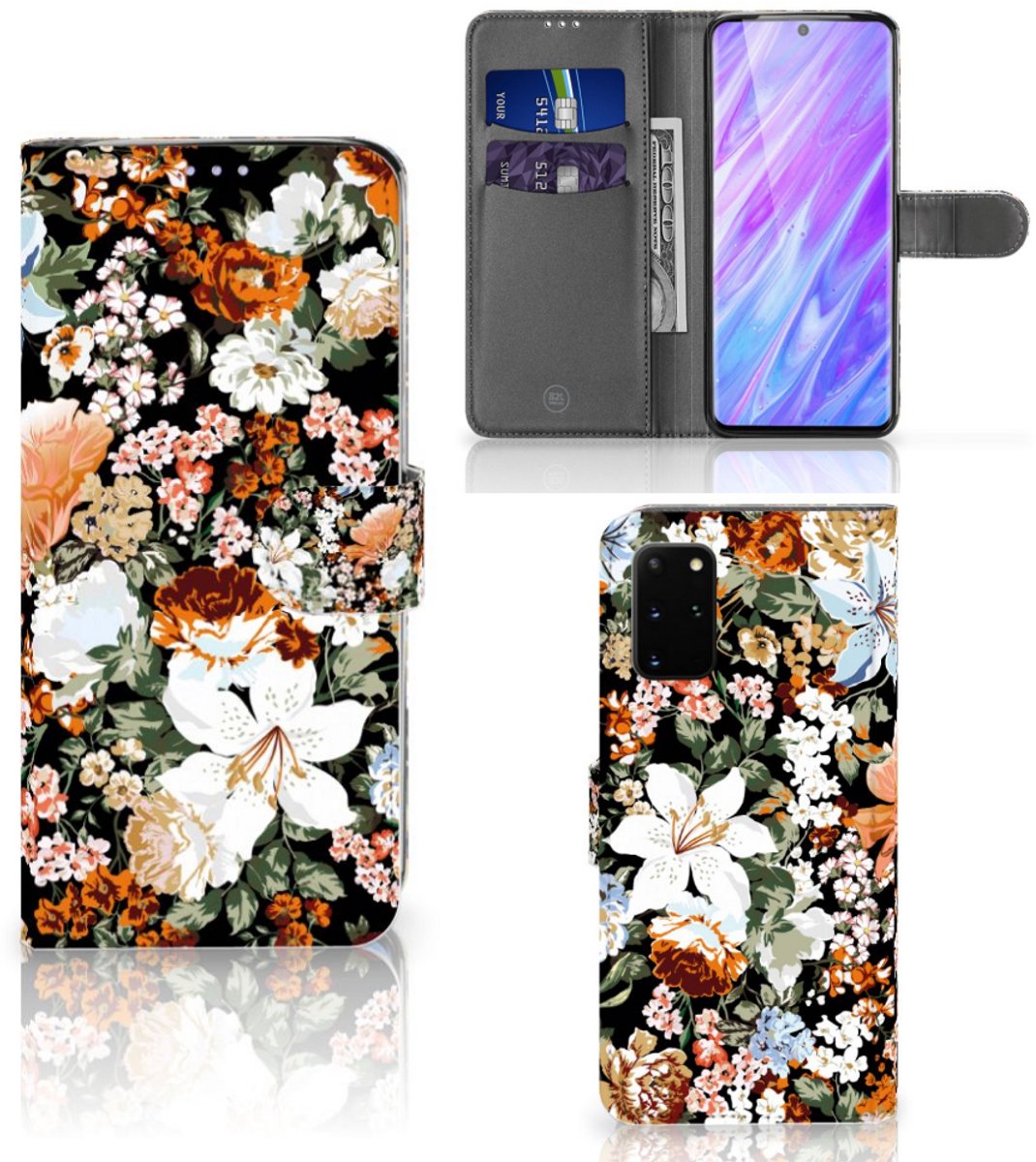 Hoesje voor Samsung Galaxy S20 Plus Dark Flowers
