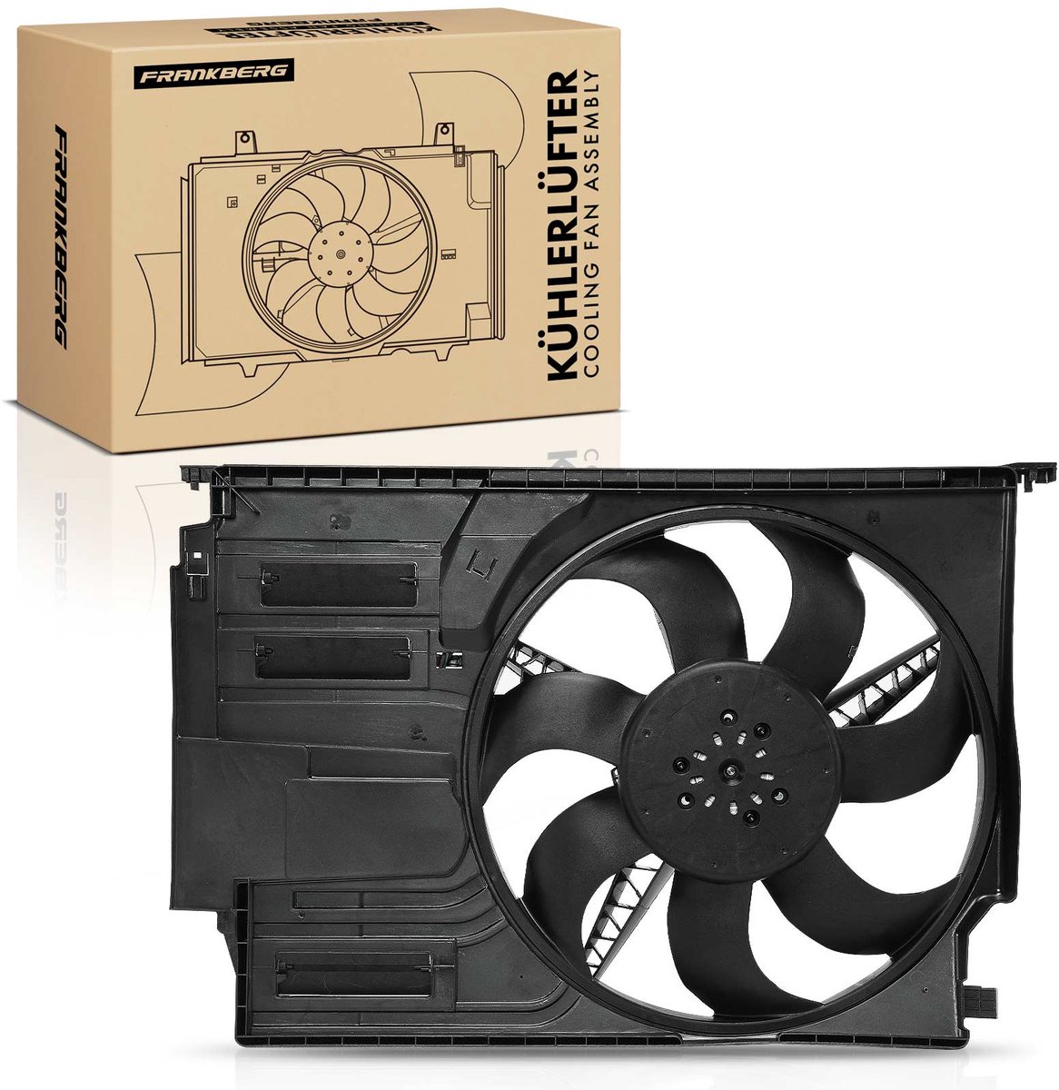 Frankberg 1x Motorradiator enkele ventilator