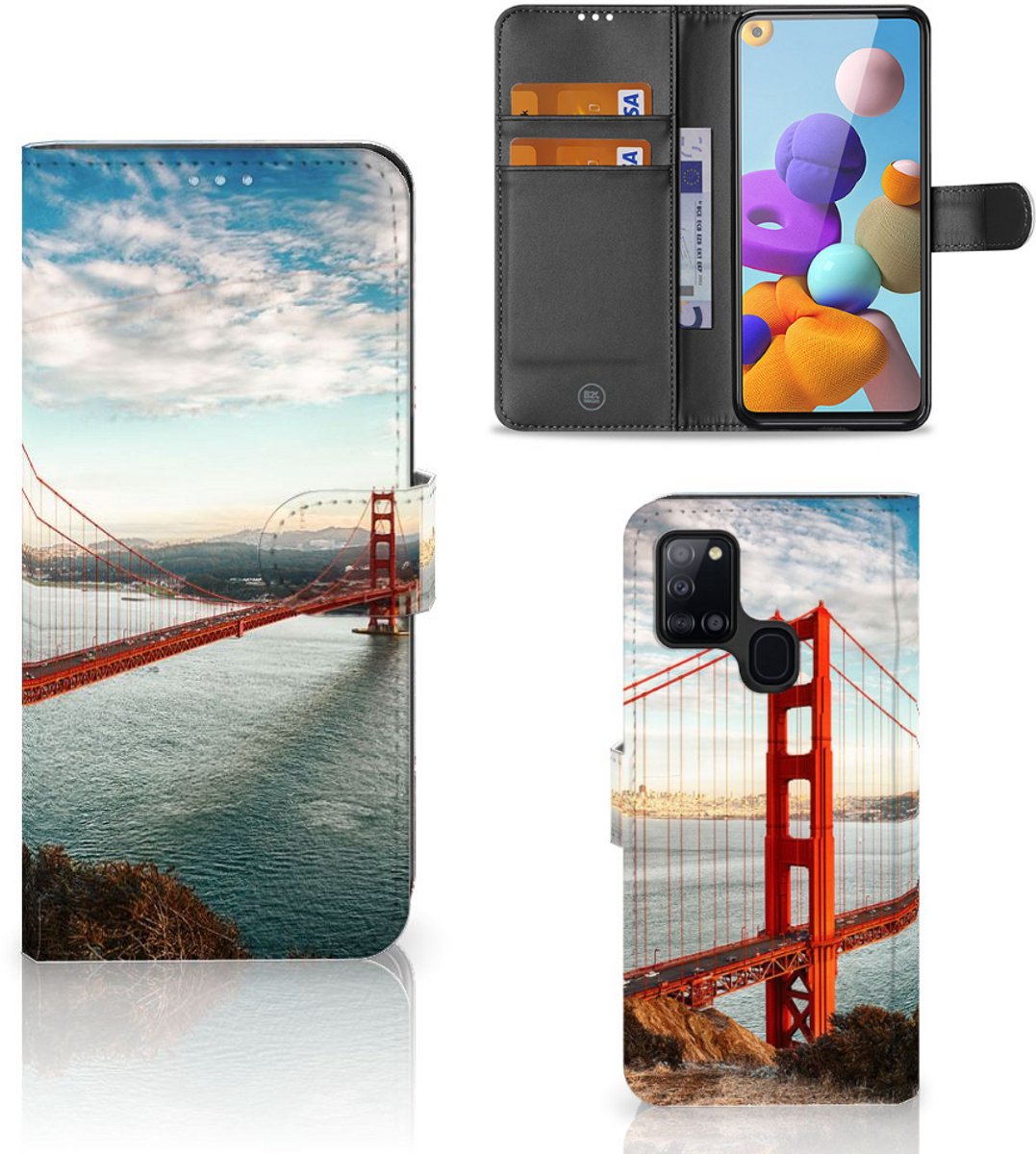 Samsung Galaxy A21s Flip Cover Golden Gate Bridge