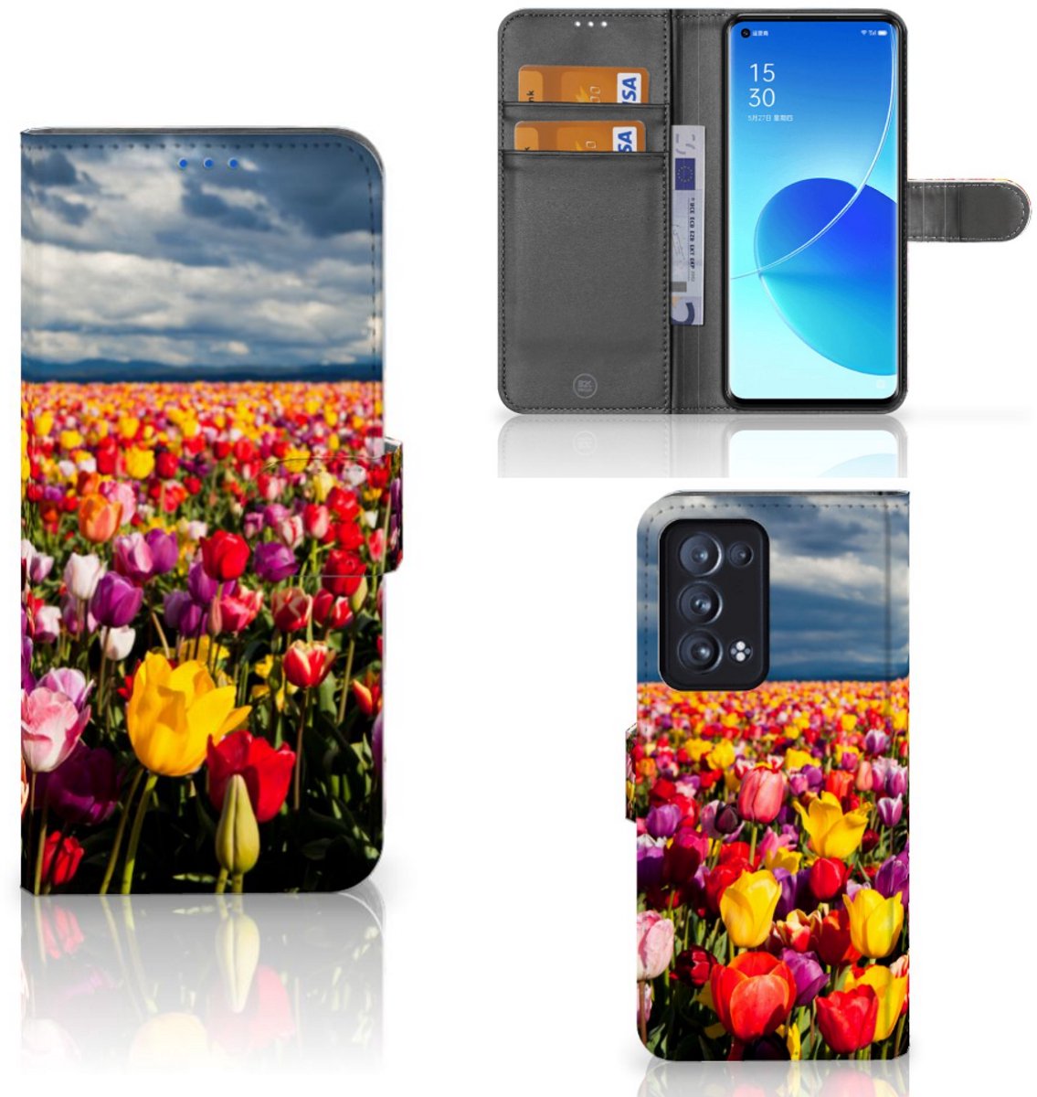 OPPO Reno 6 Pro Plus 5G Hoesje Tulpen
