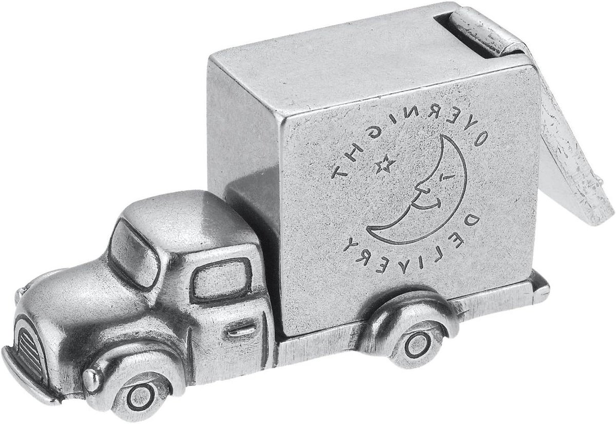 Tandenfee Doos - Herinneringsdoos Tand - Tanden Opbergen - Loodvrij Tin - 7.9 x 6.1 x 2.8 cm - Tin