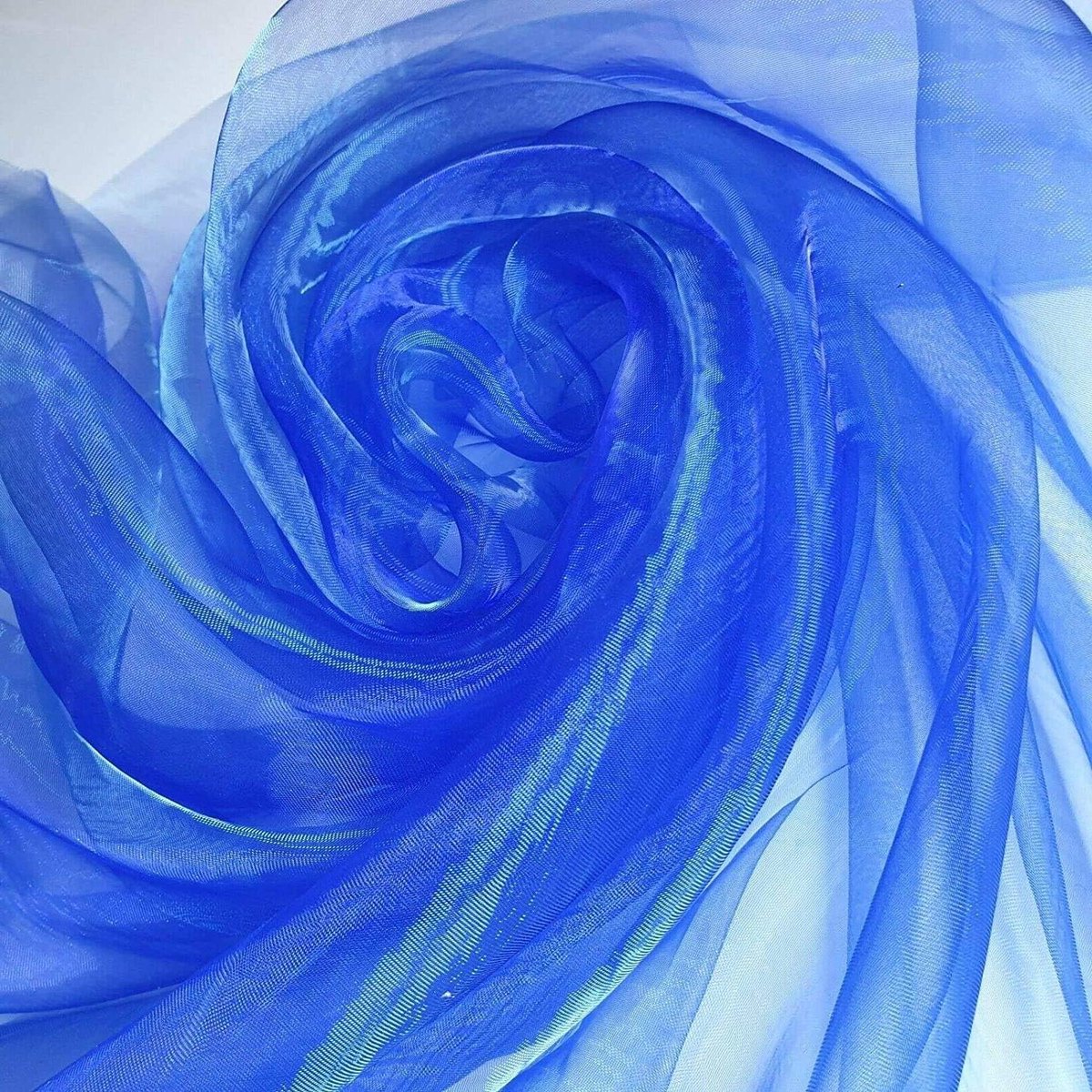 Organza Stof - Voile Gordijnstof - Decoratie Bruiloft - Puur Weefsel - 2 Meter - Koningsblauw
