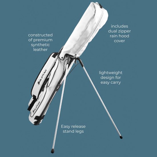 Golftas - Sunday Bag - Golfen - Synthetisch leer - 813 cm - Grijs/Wit — afbeelding 3