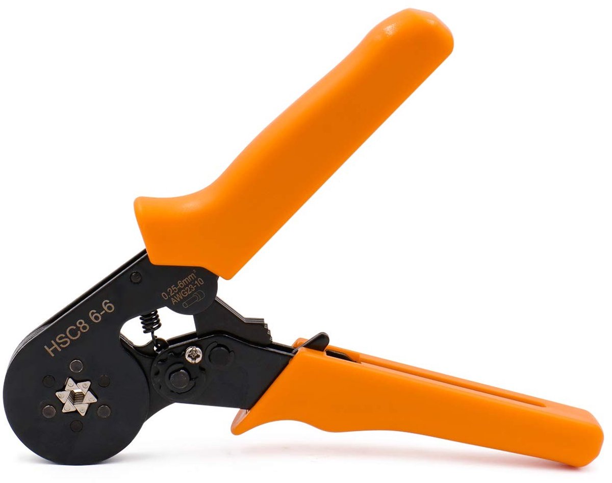 aladdien - Crimping Tangen - Zelf-aanpassend - Compact en duurzaam - Oranje - Voor kabels en ferrules - Geschikt voor elektriciens - HSC8 6-6