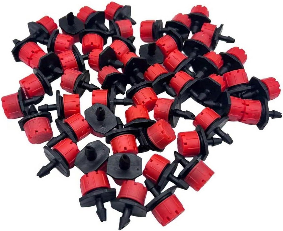 Vernevelende Sproeiers - Micro Sprinklers Tuin - Planten Water Geven - Verstelbare Waterstraal - 50 Stuks - Rood