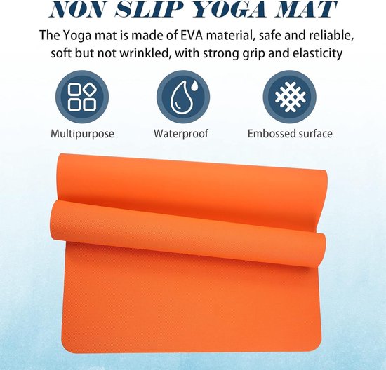 Yoga Mats - Gymnastiekmatten Oefenmatten - Fitness Oefeningen Thuis - Antislip Textuur - 172cm x 61cm x 4mm - Meerdere Kleuren — afbeelding 5