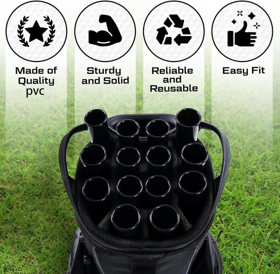 Golftas Club Organizer - Golf Club Tubes - Golftas Organiseren - Bescherming Clubschachten - 14 stuks - Meerkleurig — afbeelding 4