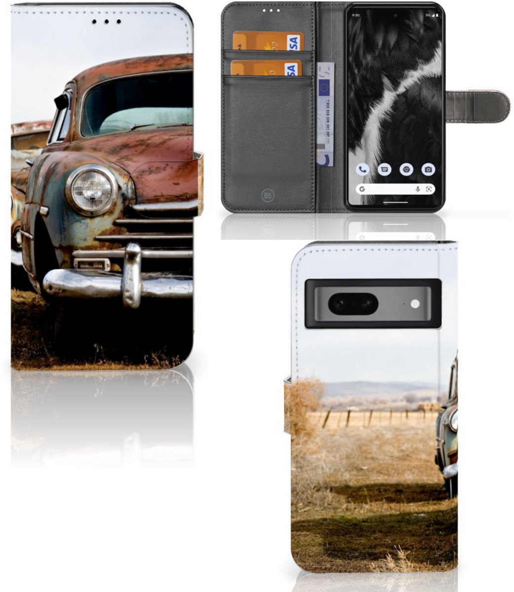 Google Pixel 7 Telefoonhoesje met foto Vintage Auto