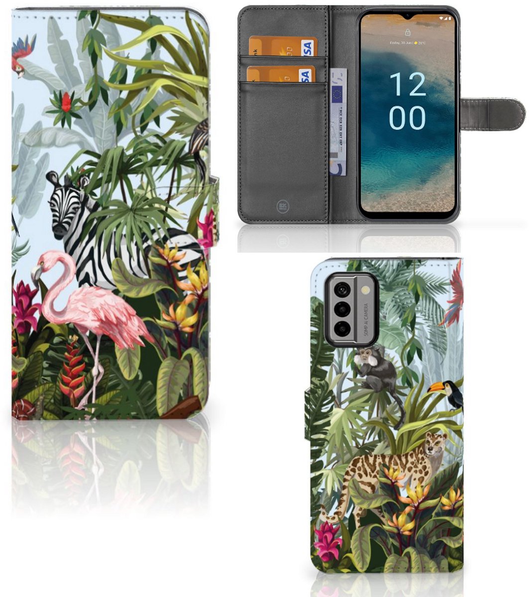 Telefoonhoesje met Pasjes voor Nokia G22 Jungle