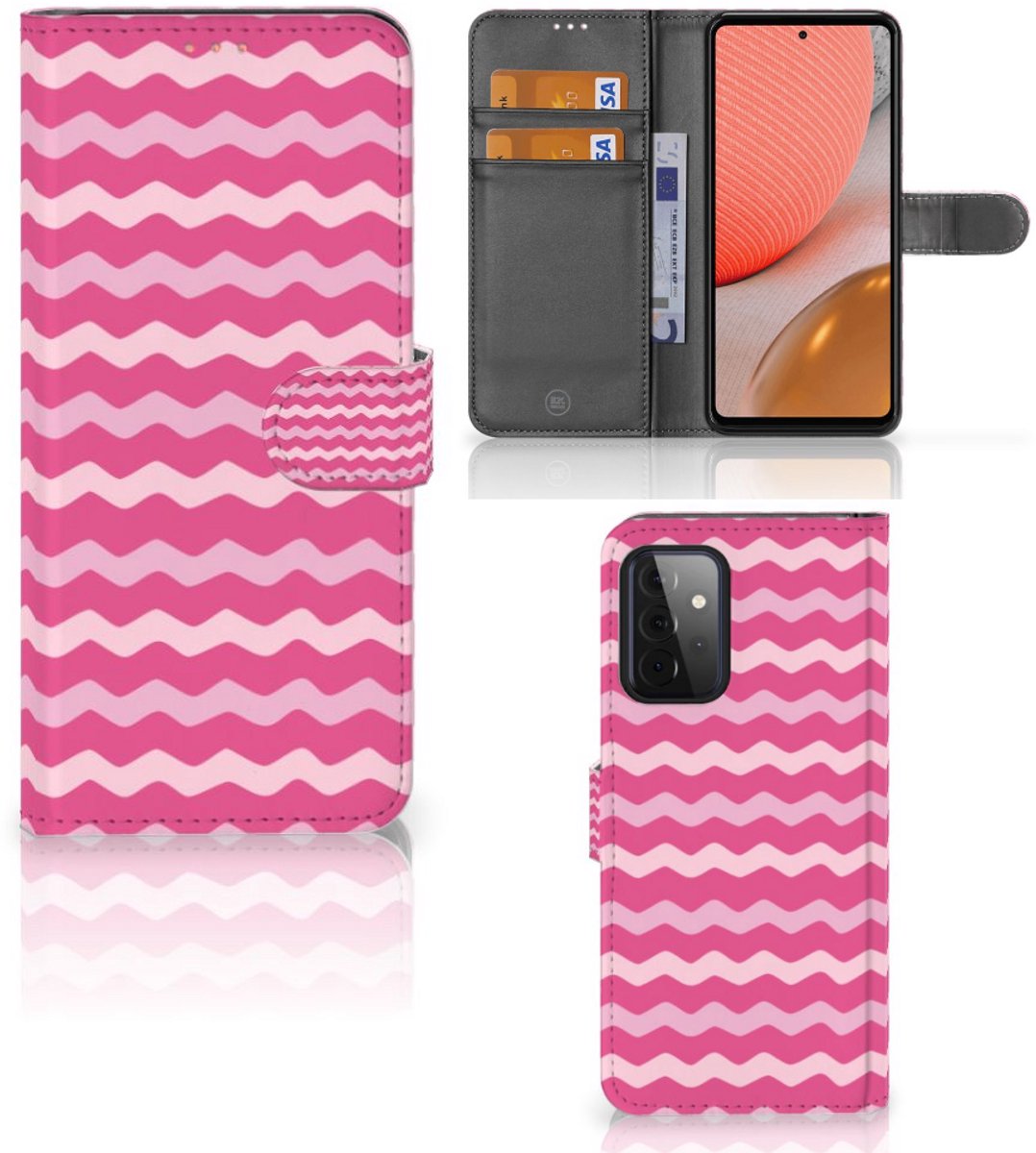 Samsung Galaxy A72 Telefoon Hoesje Waves Pink