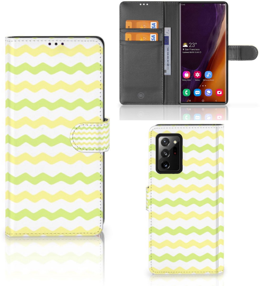 Samsung Galaxy Note20 Ultra Telefoon Hoesje Waves Yellow