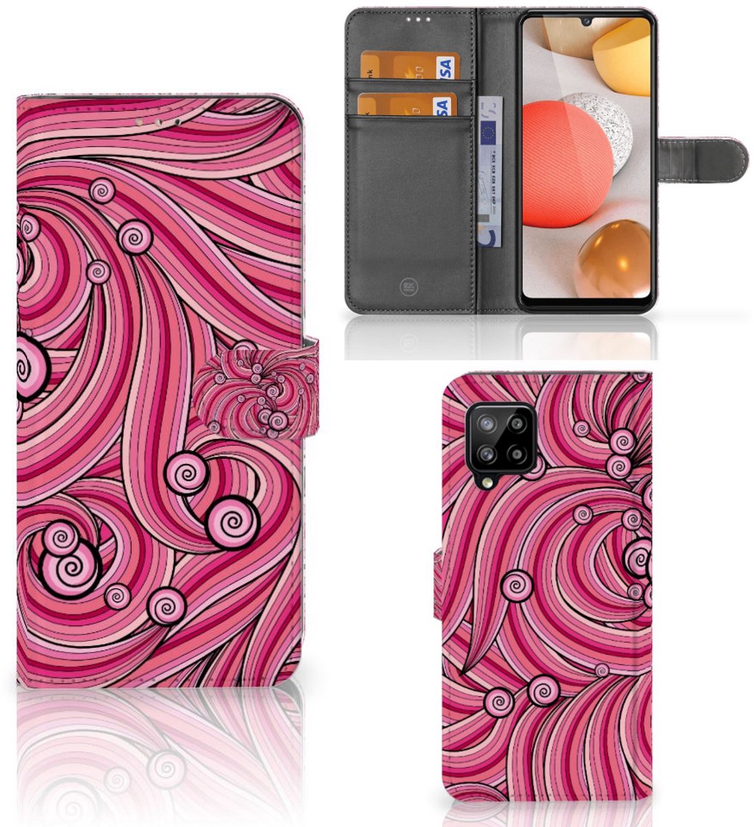 Samsung Galaxy A42 5G Hoesje Swirl Pink
