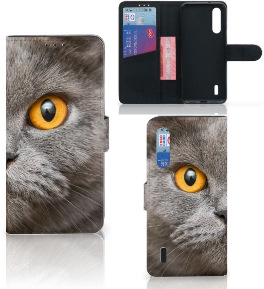 Telefoonhoesje met Pasjes Xiaomi Mi 9 Lite Britse Korthaar