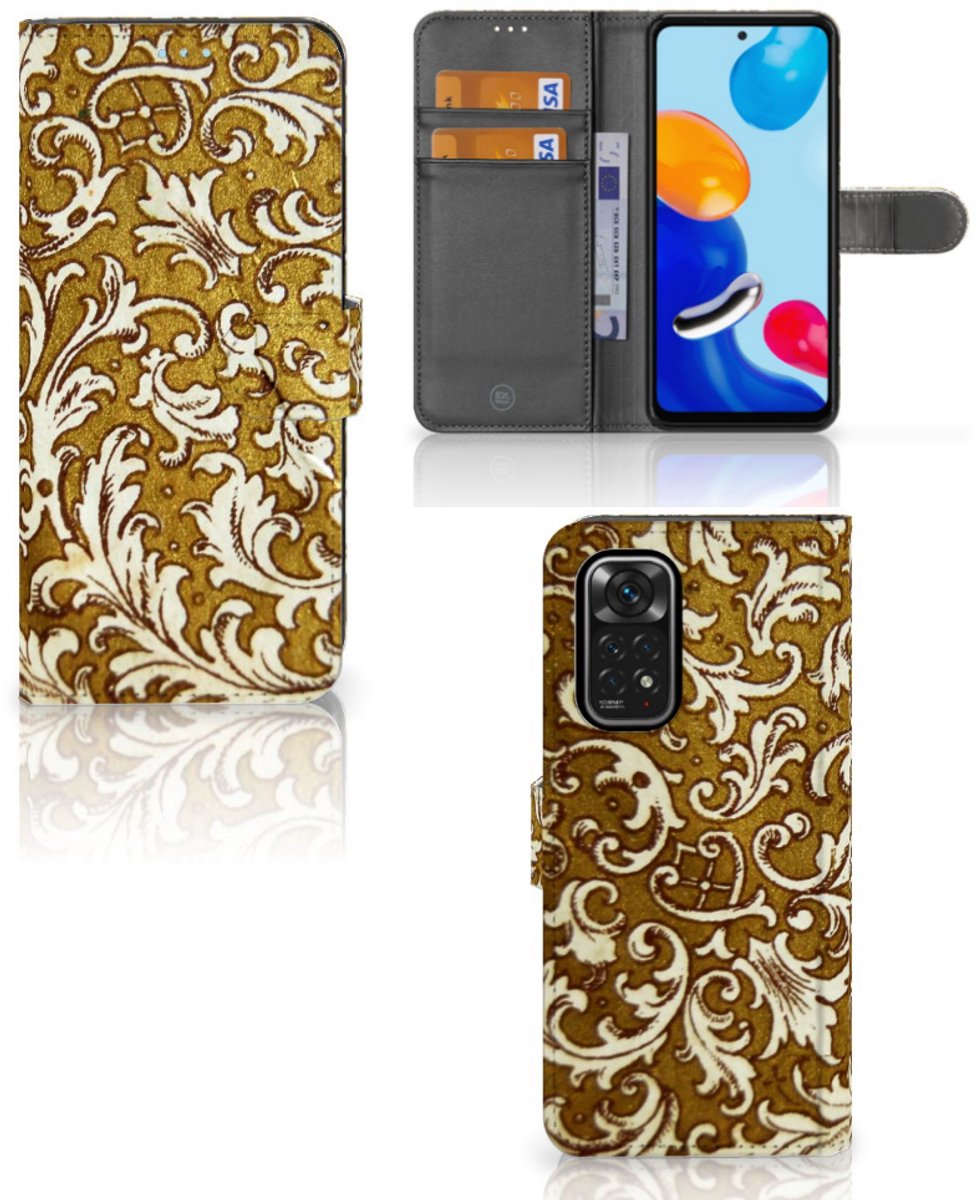 Wallet Case Xiaomi Redmi Note 11/11S Barok Goud