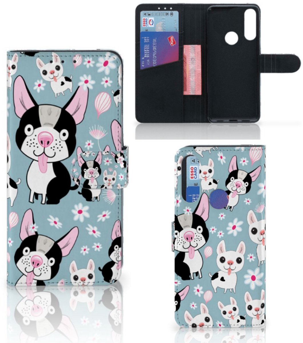 Alcatel 1S 2020 Telefoonhoesje met Pasjes Hondjes