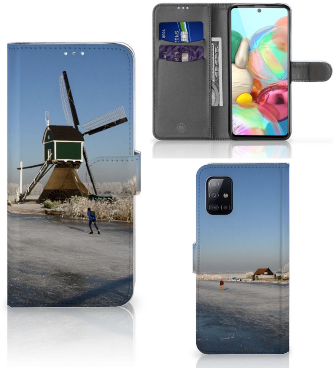 Samsung Galaxy A71 Flip Cover Schaatsers