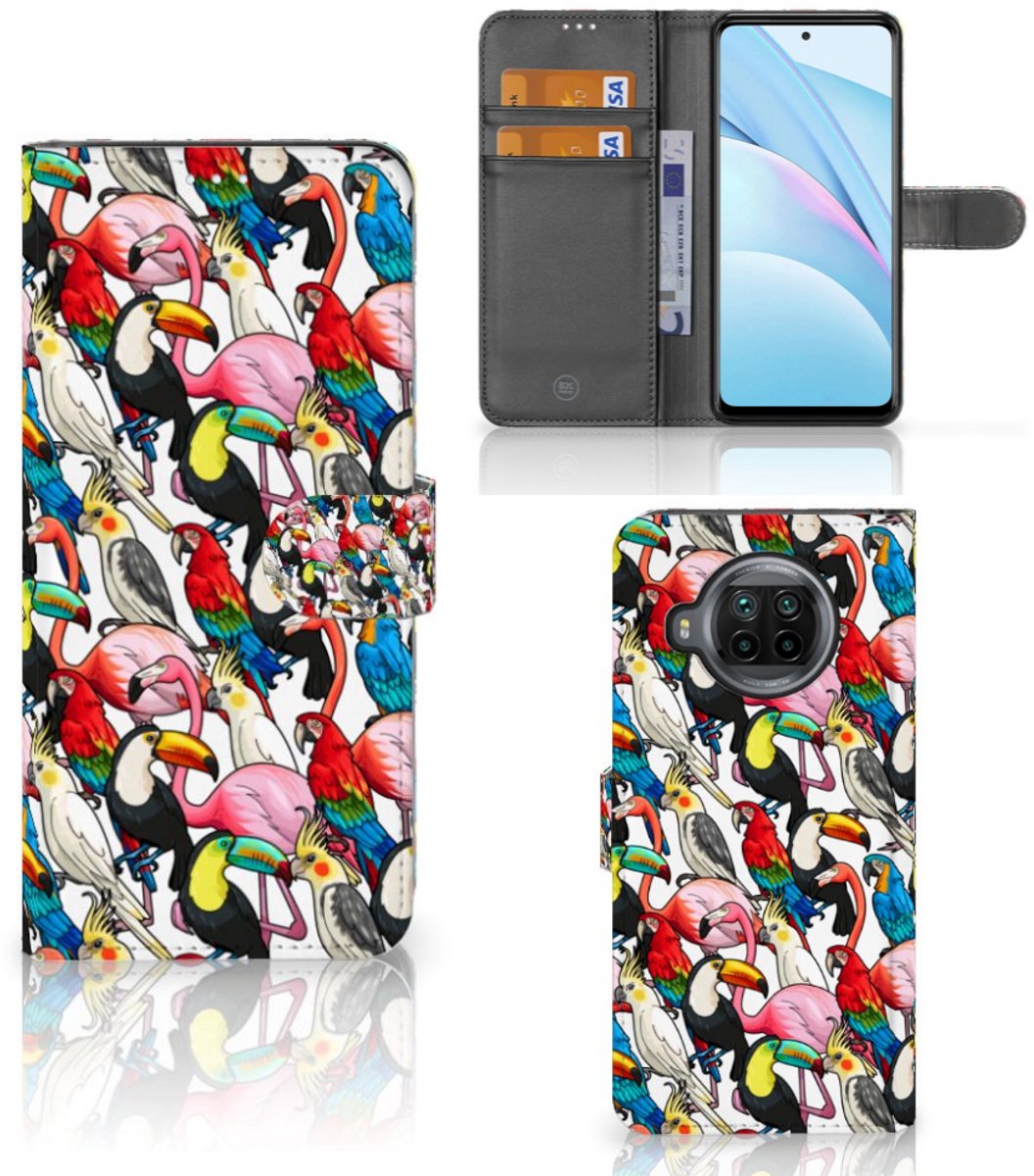 Xiaomi Mi 10T Lite Telefoonhoesje met Pasjes Birds