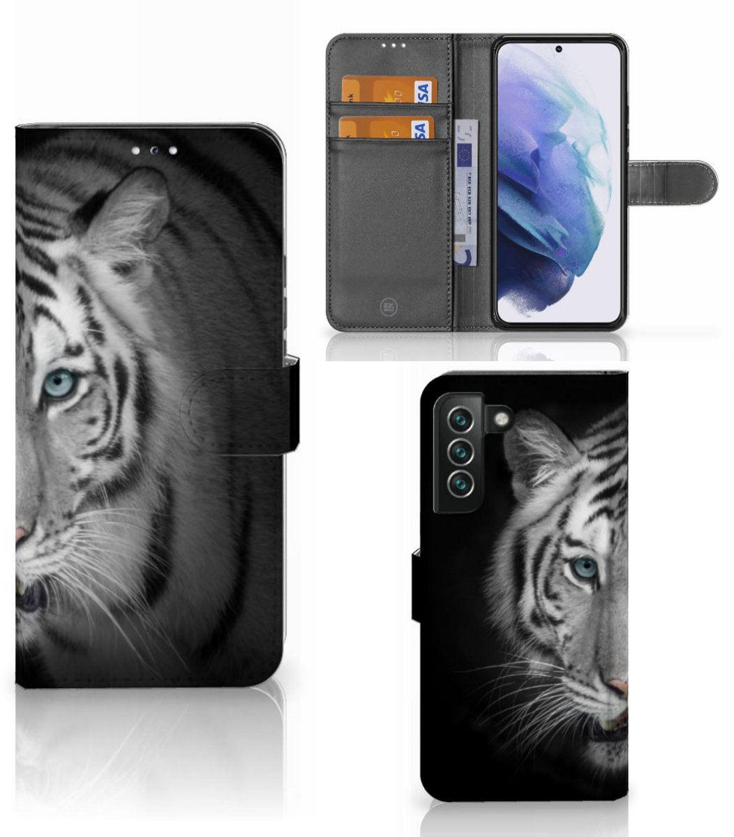 Samsung Galaxy S22 Plus Telefoonhoesje met Pasjes Tijger