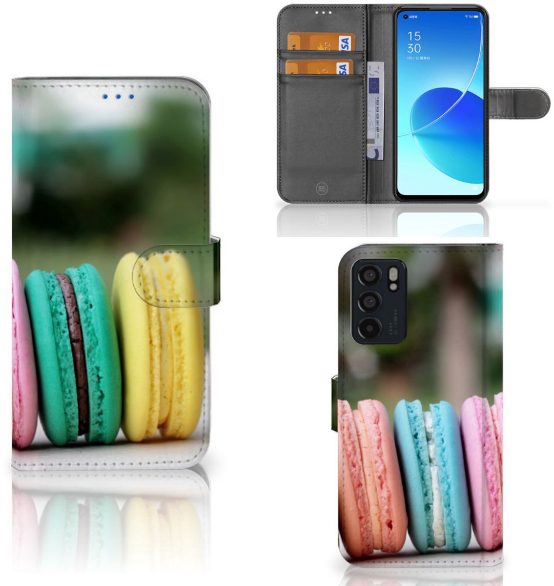 OPPO Reno6 5G Book Cover Macarons