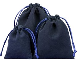 Kleine Velours Juwelentassen met Trekkoord - Perfecte Cadeautassen voor Sieraden, Bruiloften, Feestdagen en Verjaardagen - 5 x 7 cm, Luxe en Herbruikbaar