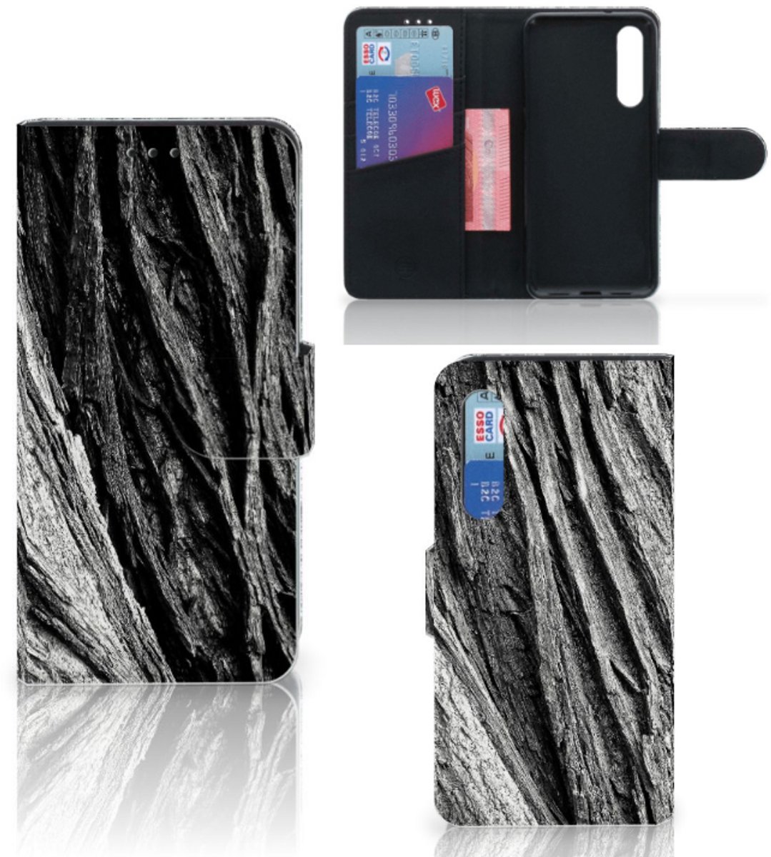 Book Style Case Xiaomi Mi 9 SE Boomschors Grijs
