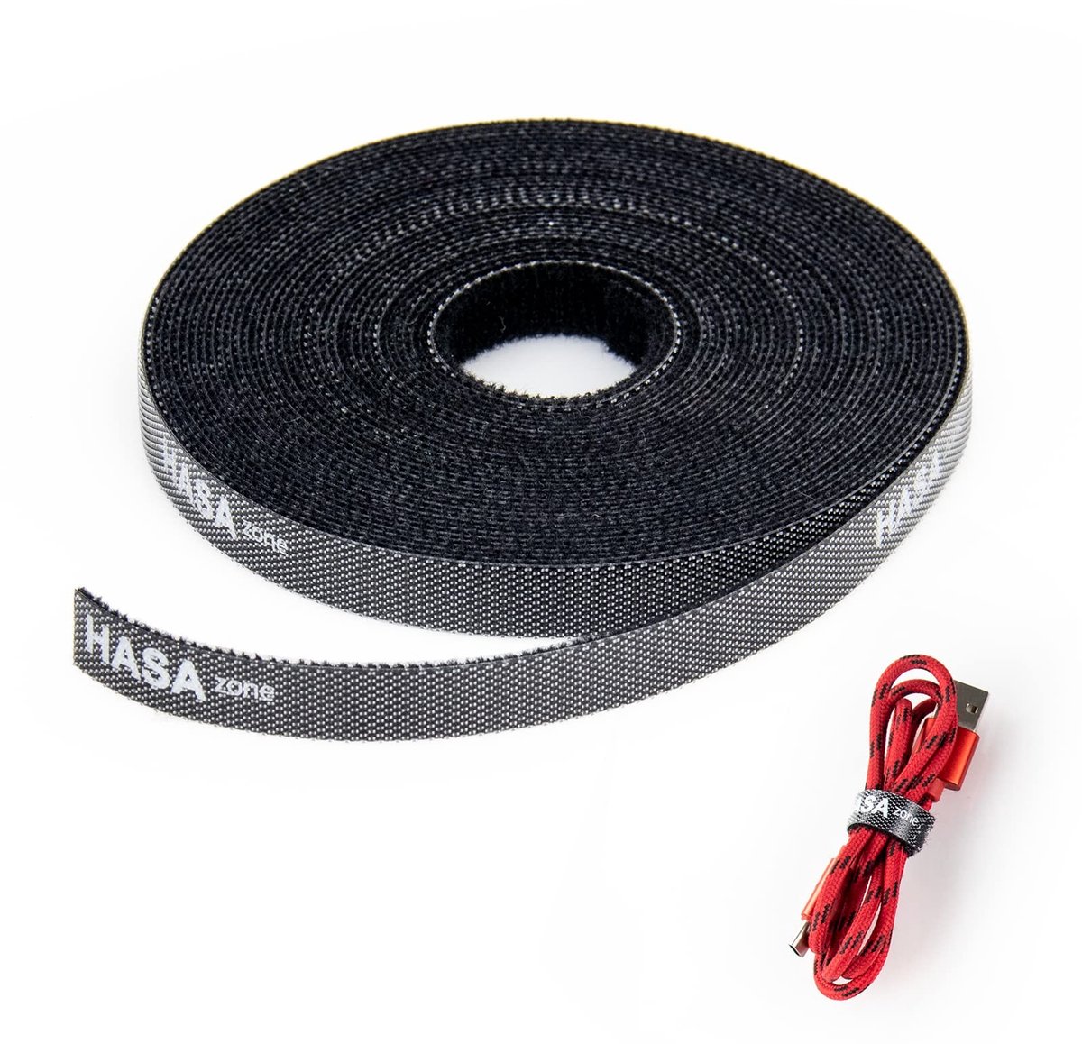 Dailygoods - Velcro Roll - Kabelbinders - Resealable en snijdbaar - Zwart - Kabelorganisatie - 10 meter lang - Geschikt voor DIY projecten
