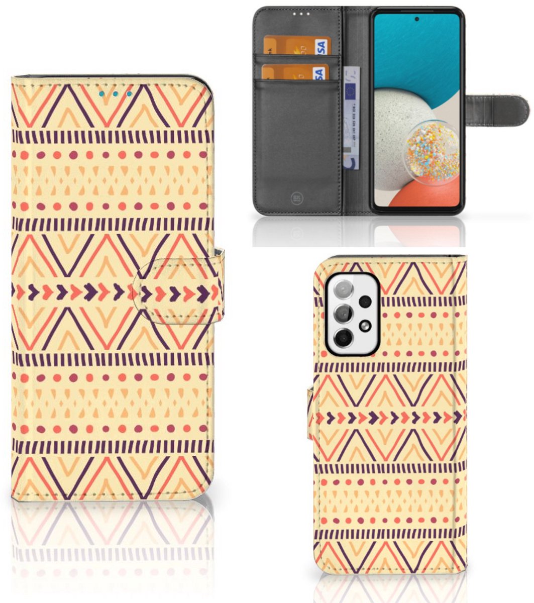 Samsung Galaxy A73 5G Telefoon Hoesje Aztec Yellow