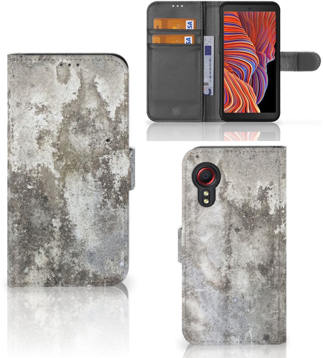 Samsung Galaxy Xcover 5 Bookcase Beton Print