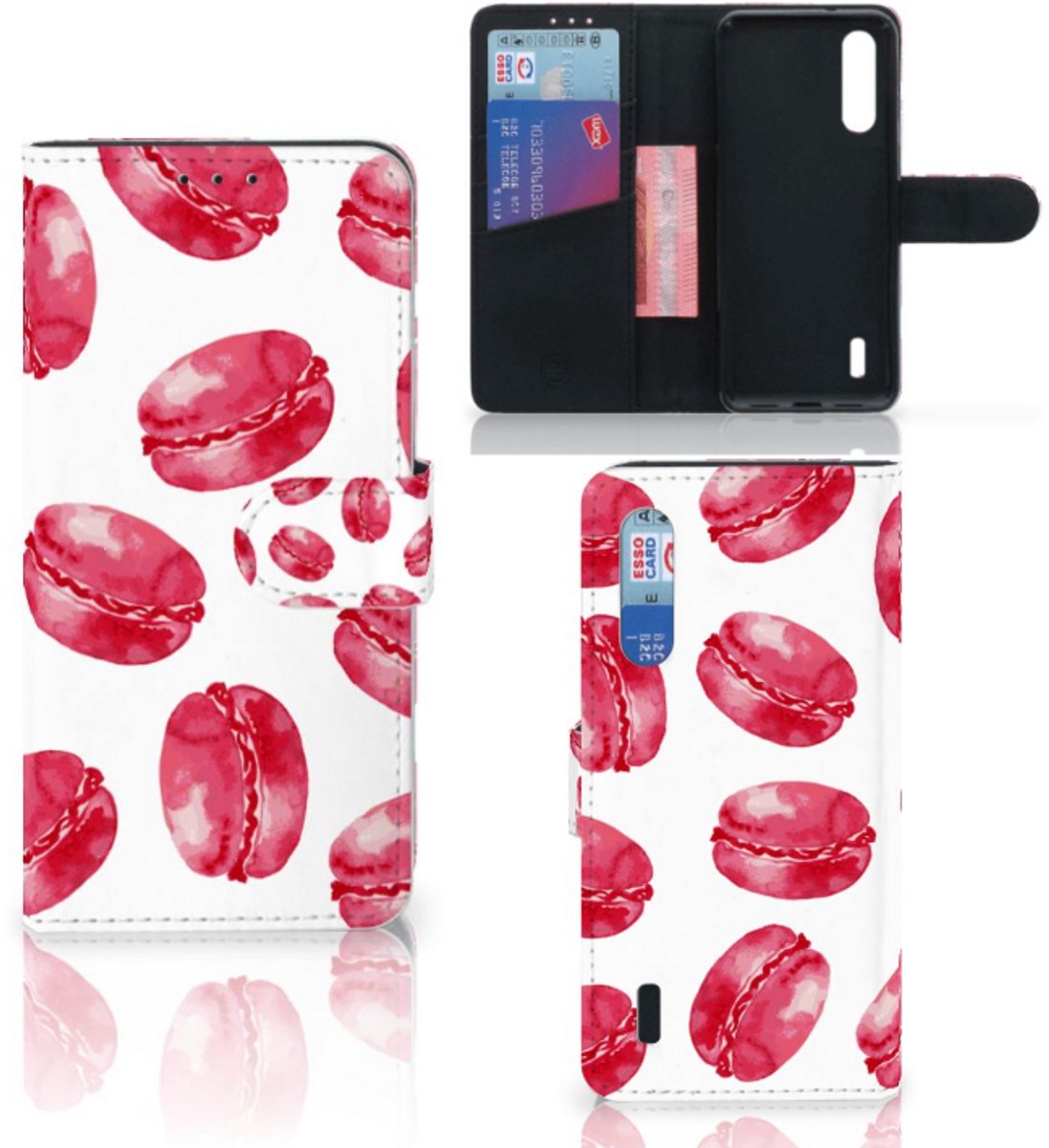 Xiaomi Mi 9 Lite Book Cover Pink Macarons
