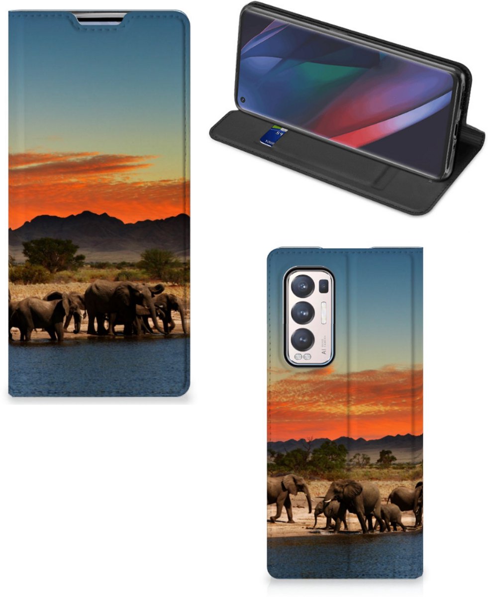 OPPO Find X3 Neo Hoesje maken Olifanten