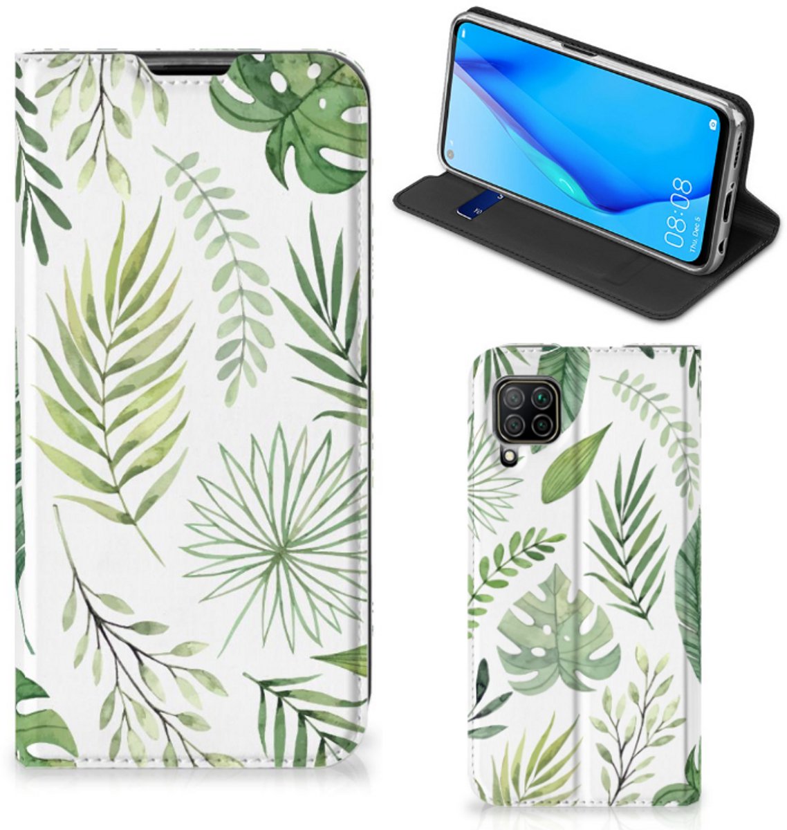 Huawei P40 Lite Smart Cover Leaves
