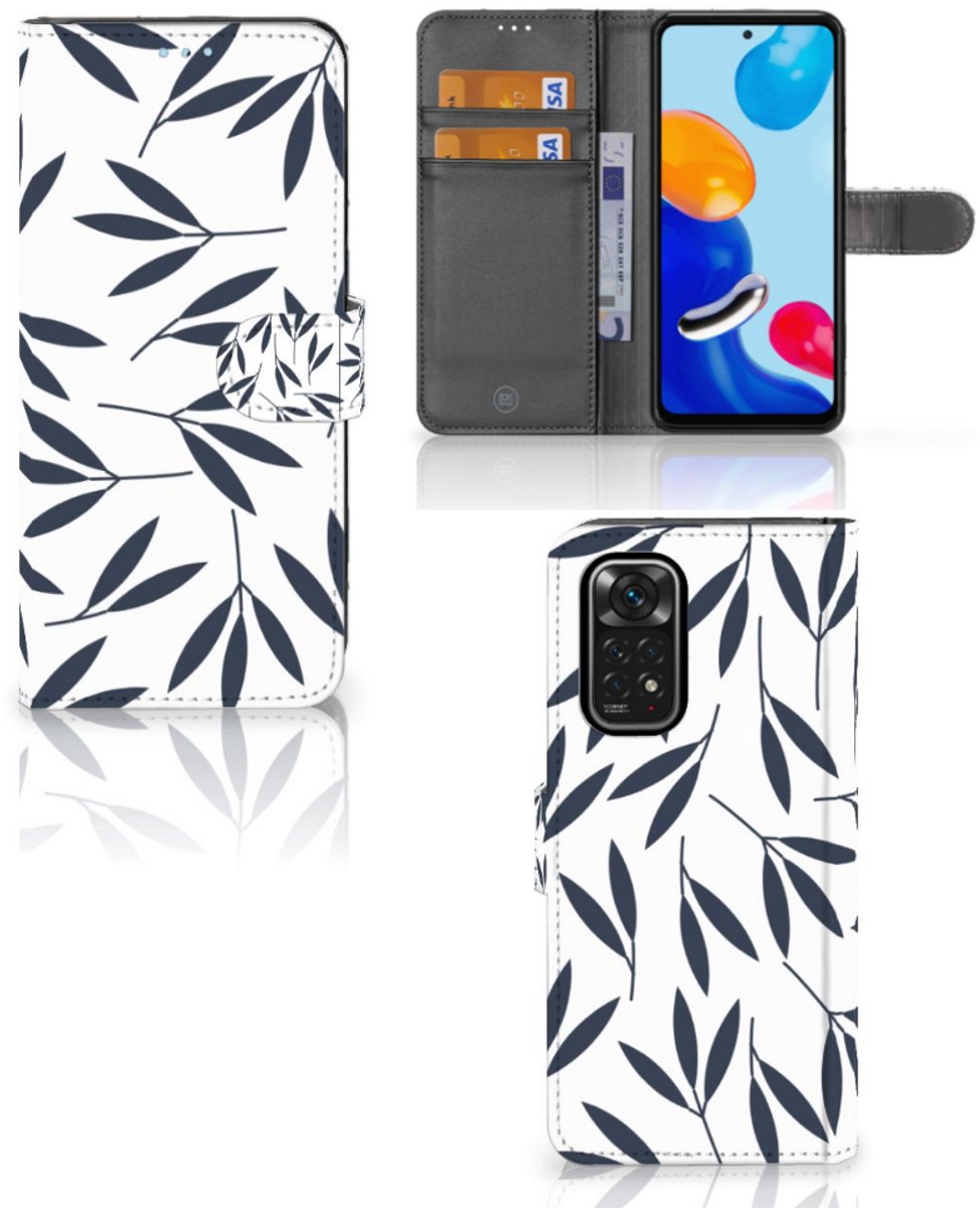 Xiaomi Redmi Note 11/11S Hoesje Leaves Blue