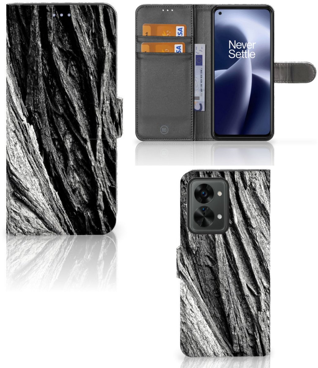 Book Style Case OnePlus Nord 2T Boomschors Grijs