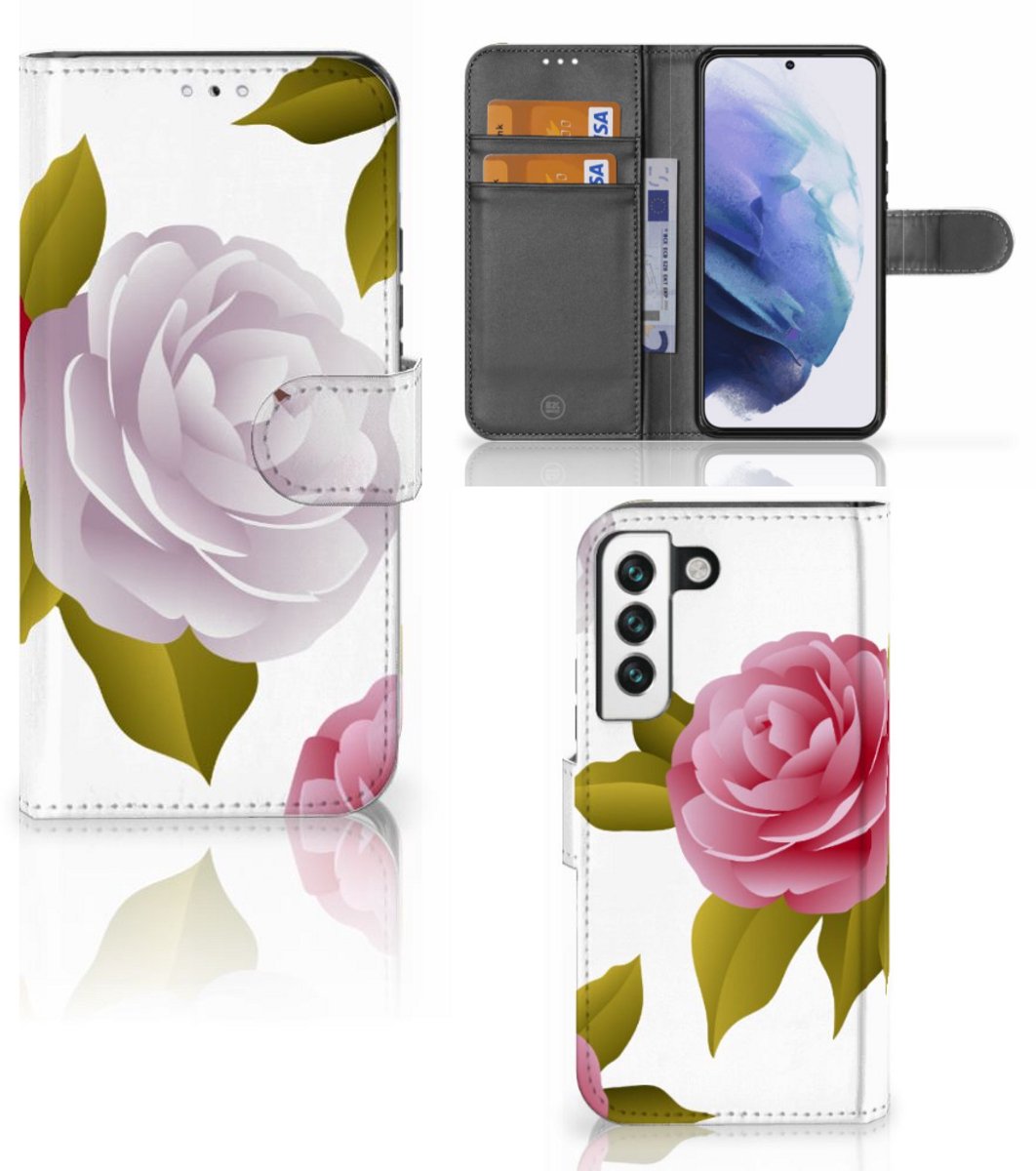 Book Case voor Samsung Galaxy S22 Hoesje Roses