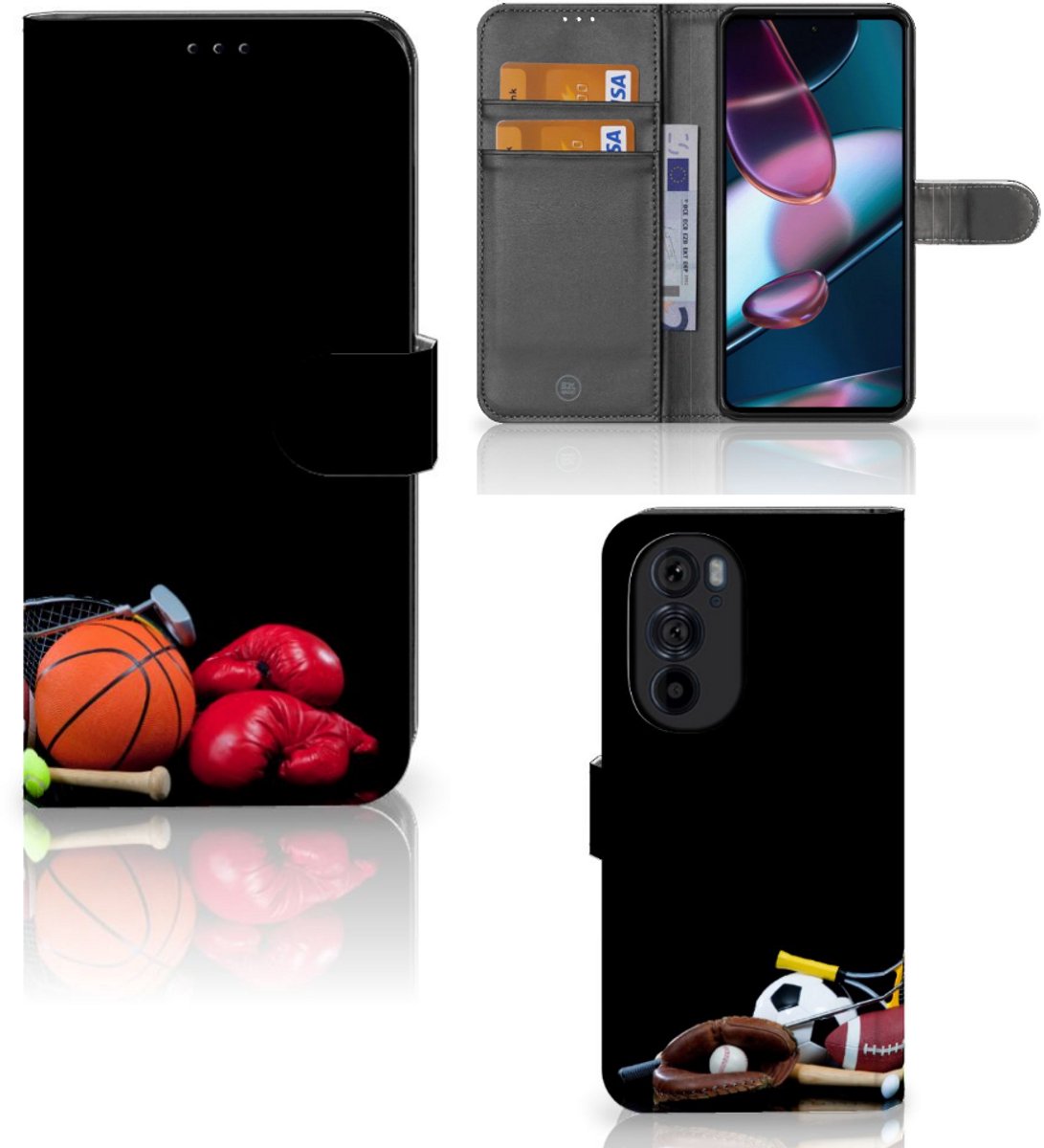 Motorola Edge 30 Pro Wallet Case met Pasjes Sports