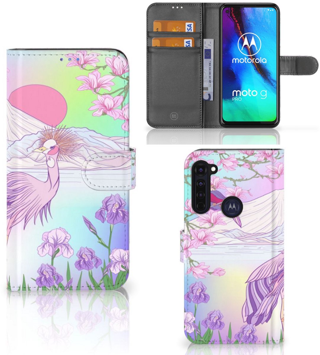 Motorola Moto G Pro Telefoonhoesje met Pasjes Bird
