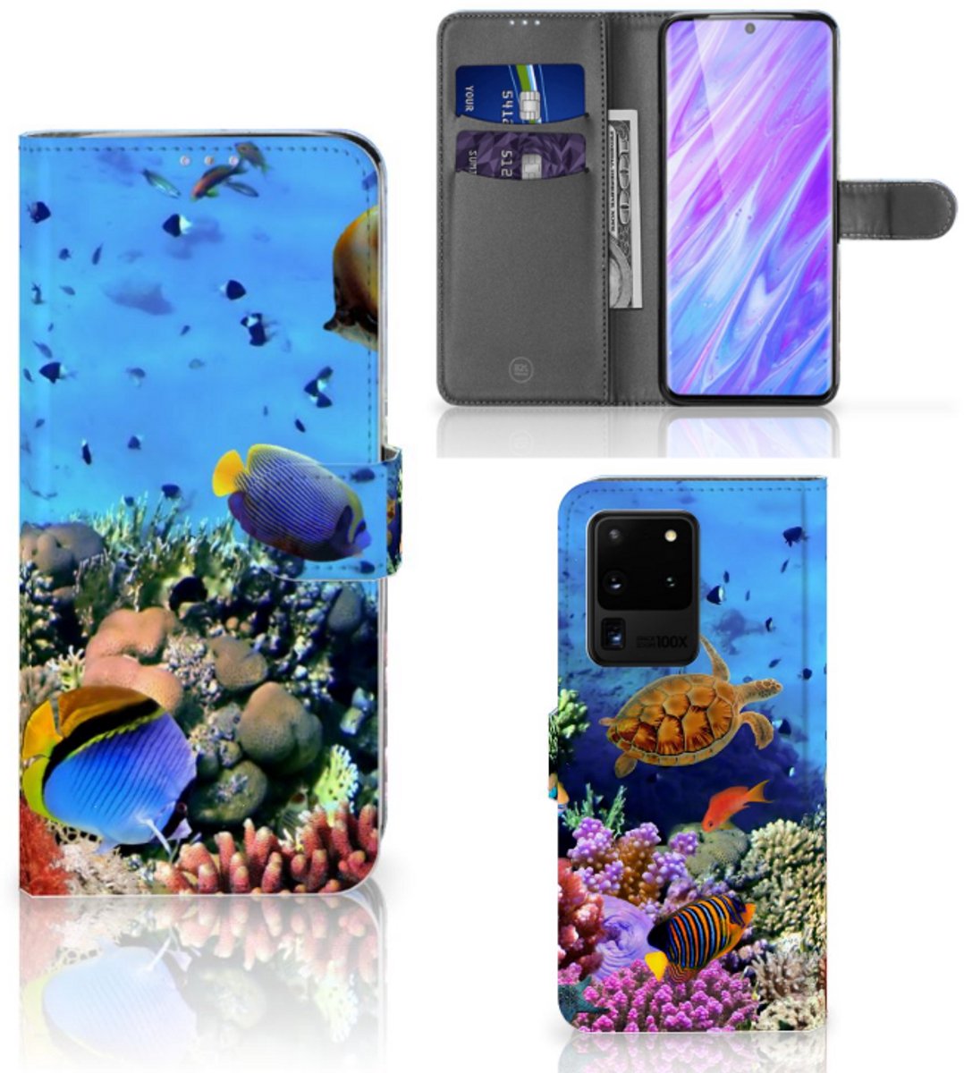 Samsung Galaxy S20 Ultra Telefoonhoesje met Pasjes Vissen