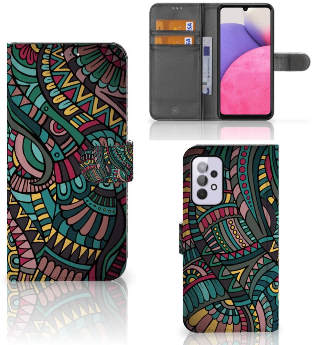 Book Case voor Samsung Galaxy A33 5G Telefoon Hoesje Aztec