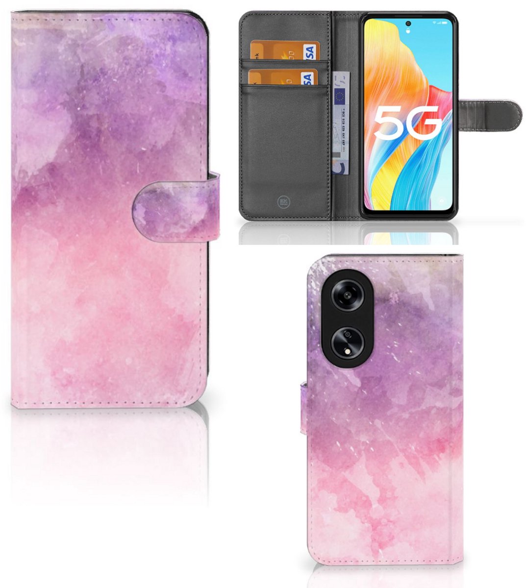 Hoesje OPPO Reno8 T 5G Pink Purple Paint