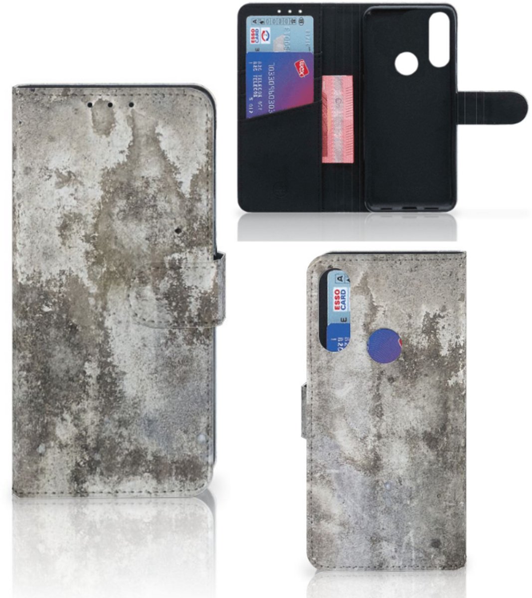 Alcatel 1S 2020 Bookcase Beton Print