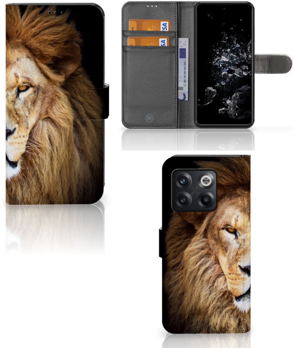 OnePlus 10T Telefoonhoesje met Pasjes Leeuw