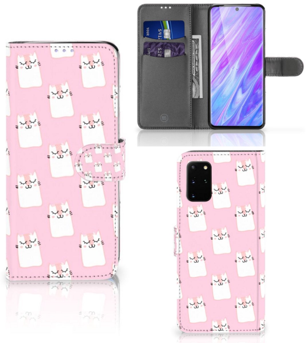 Samsung Galaxy S20 Plus Telefoonhoesje met Pasjes Sleeping Cats