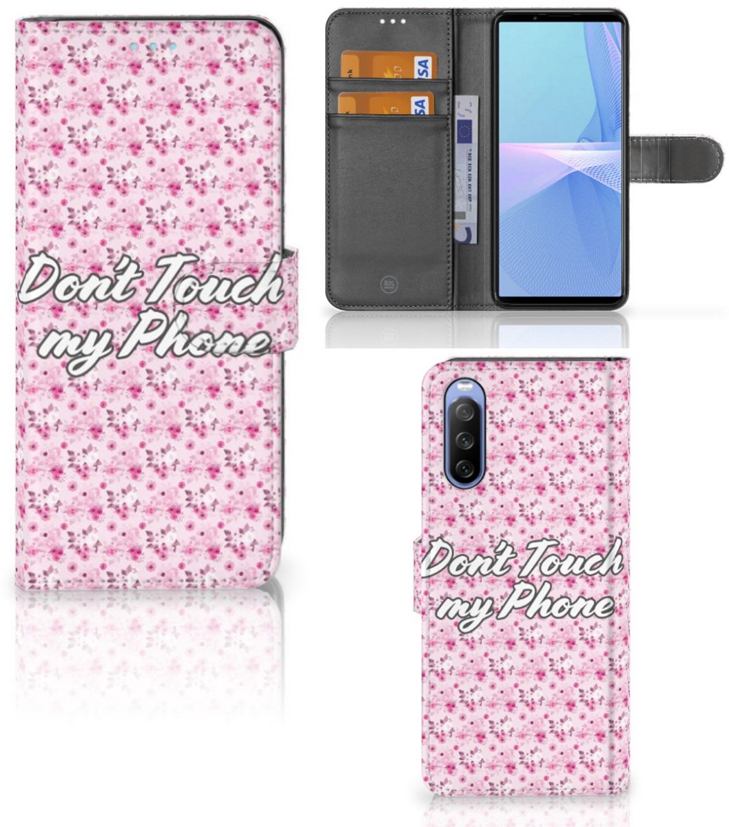 Sony Xperia 10 III Portemonnee Hoesje Flowers Pink DTMP