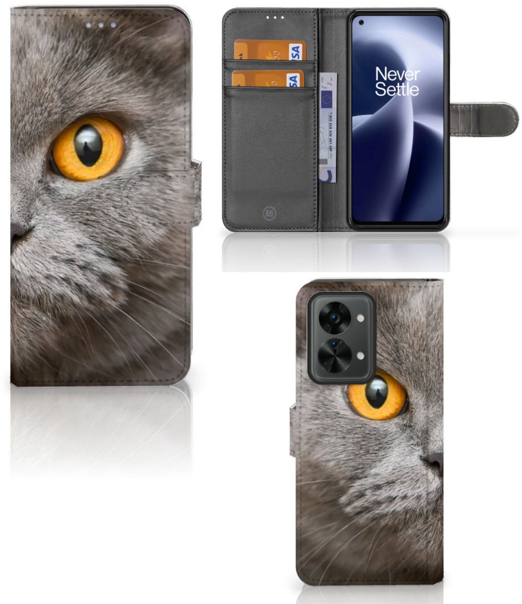 Telefoonhoesje met Pasjes OnePlus Nord 2T Britse Korthaar